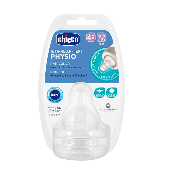 CHICCO Tetina Physio Silicona 4 Meses+