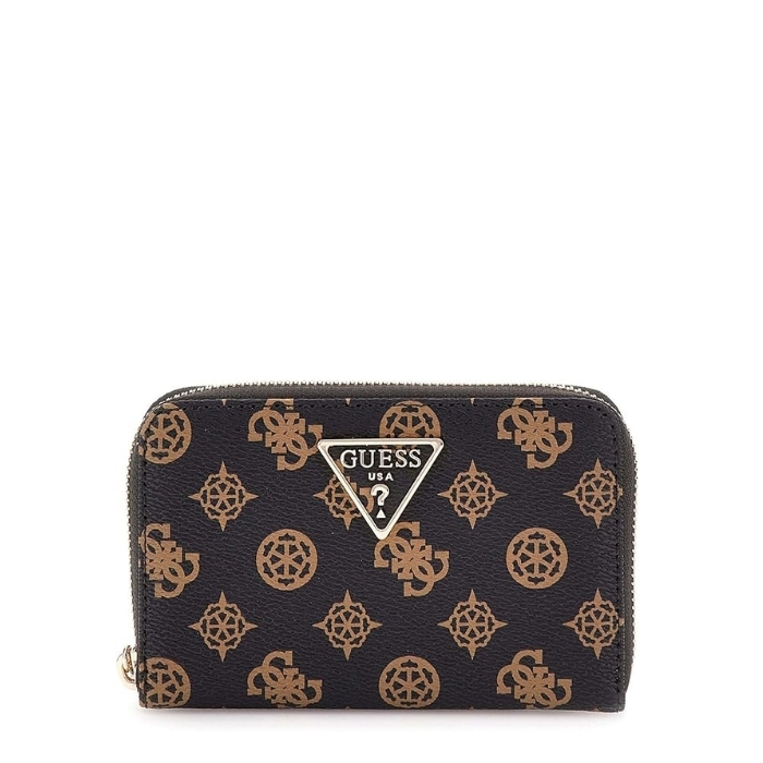 Guess Cartera Laurel SLG Medium Zip Marrón | Comprar
